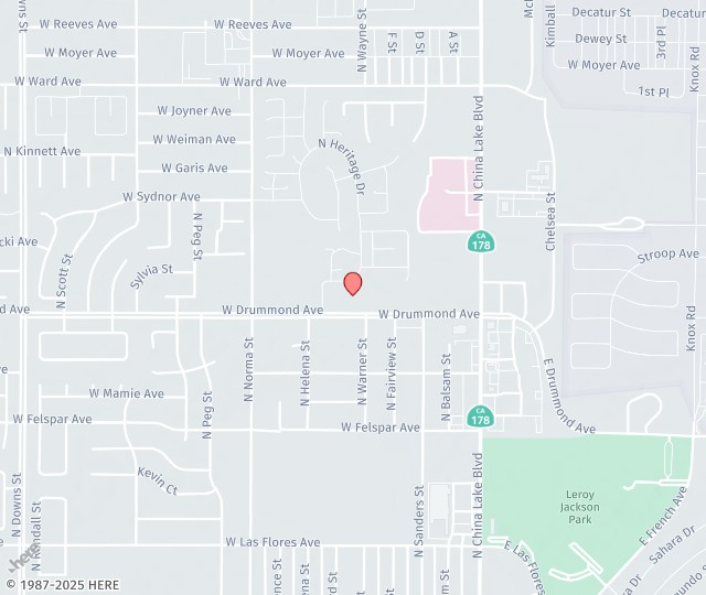 Location Map: 900 Heritage Drive Ridgecrest, CA 93555