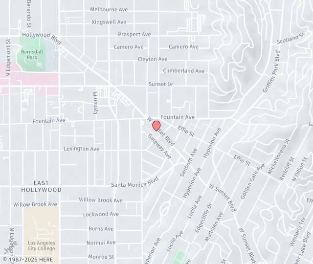 Location Map: 4310 Sunset Blvd Los Angeles, CA 90029